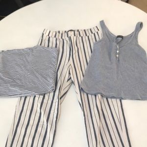 Brandy Melville tank, tube top and linen pants